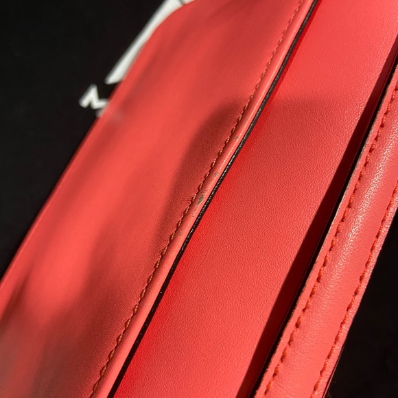 Milly Pink Cambridge Neon Coral Crossbody Purse - Picture 7 of 10